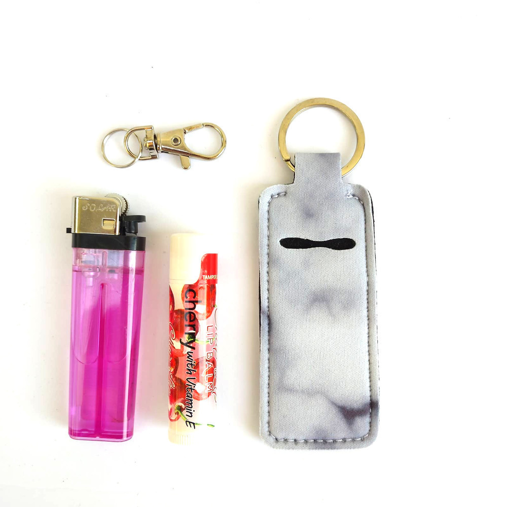 5/$25 Stocking Stuffers Tie Dye Lip Balm Holder Keychain Lipstick Holder Lighter